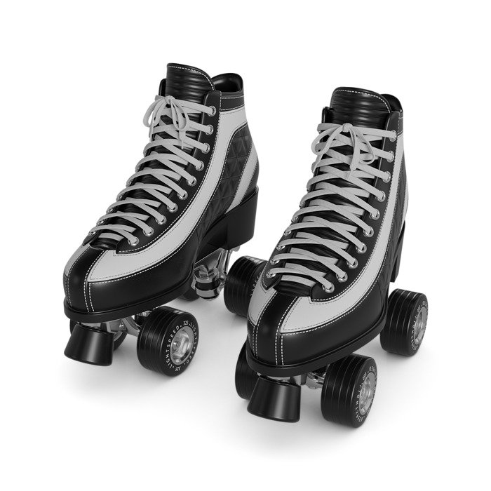 Silver Black Skates